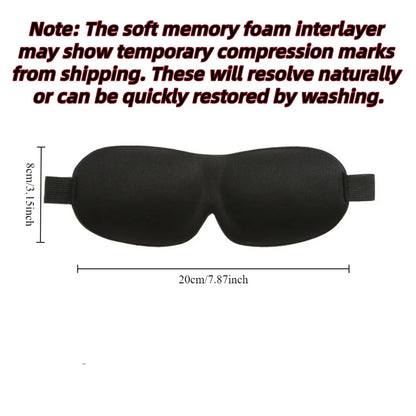3D Contoured Memory Foam Sleep Mask – Blackout Eye Mask for Deep Rest & Travel