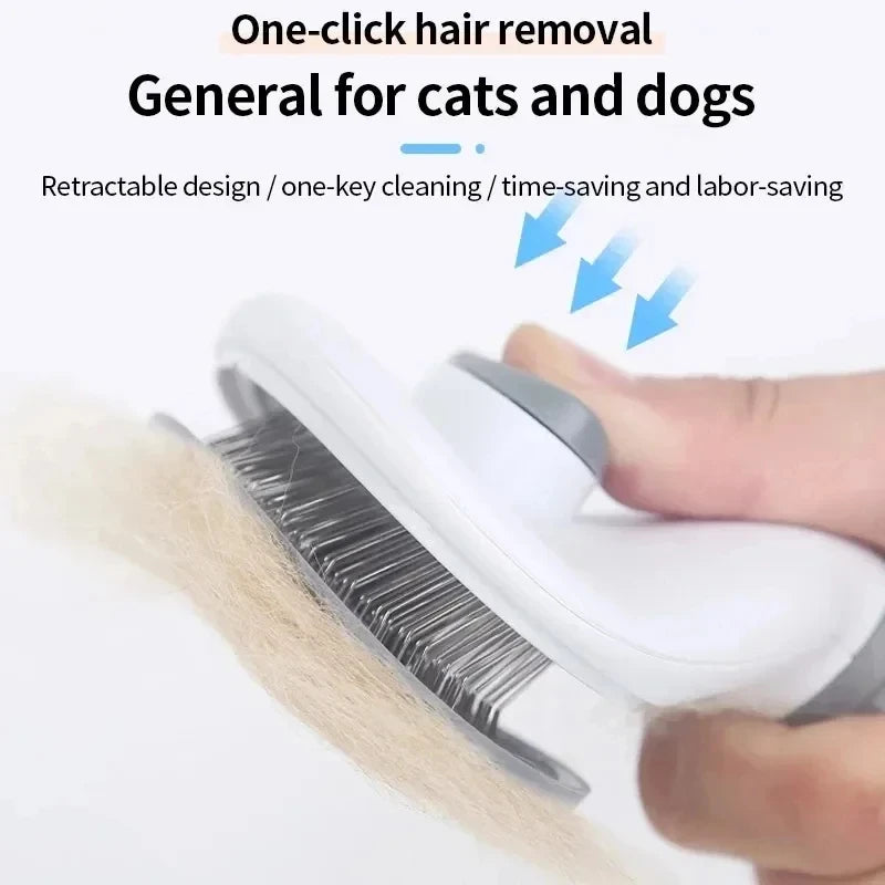 Velora Glow Self-Cleaning Pet Grooming Brush – Dog & Cat Hair Remover