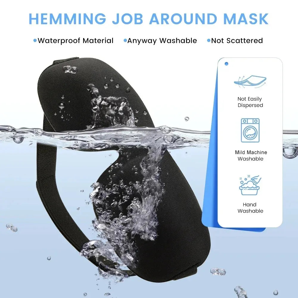 3D Contoured Memory Foam Sleep Mask – Blackout Eye Mask for Deep Rest & Travel