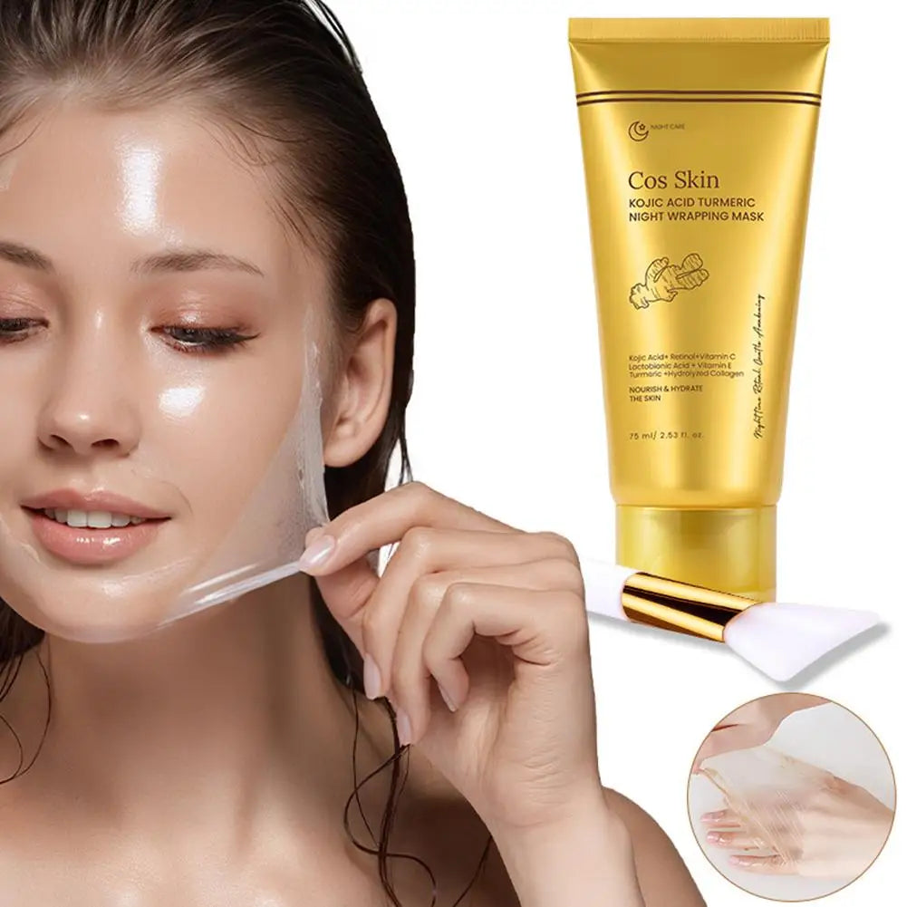 Kojic Acid Turmeric Overnight Wrapping Peel Off Mask Kit Nourish