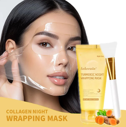 Overnight Wrapping Peel Off Mask Kojic Acid Turmeric Nourishes Hydrolyzed Collagen