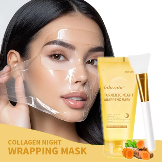 Overnight Wrapping Peel Off Mask Kojic Acid Turmeric Nourishes Hydrolyzed Collagen