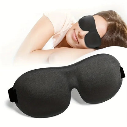 3D Contoured Memory Foam Sleep Mask – Blackout Eye Mask for Deep Rest & Travel