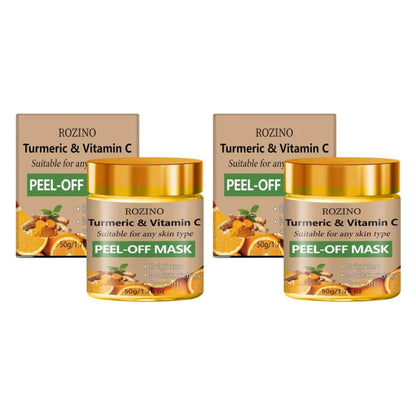50g Turmeric and Vitamin C Peel-Off Mask, Brightens Skin Tone, Moisturizes, Smoothes