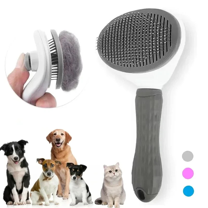 Velora Glow Self-Cleaning Pet Grooming Brush – Dog & Cat Hair Remover