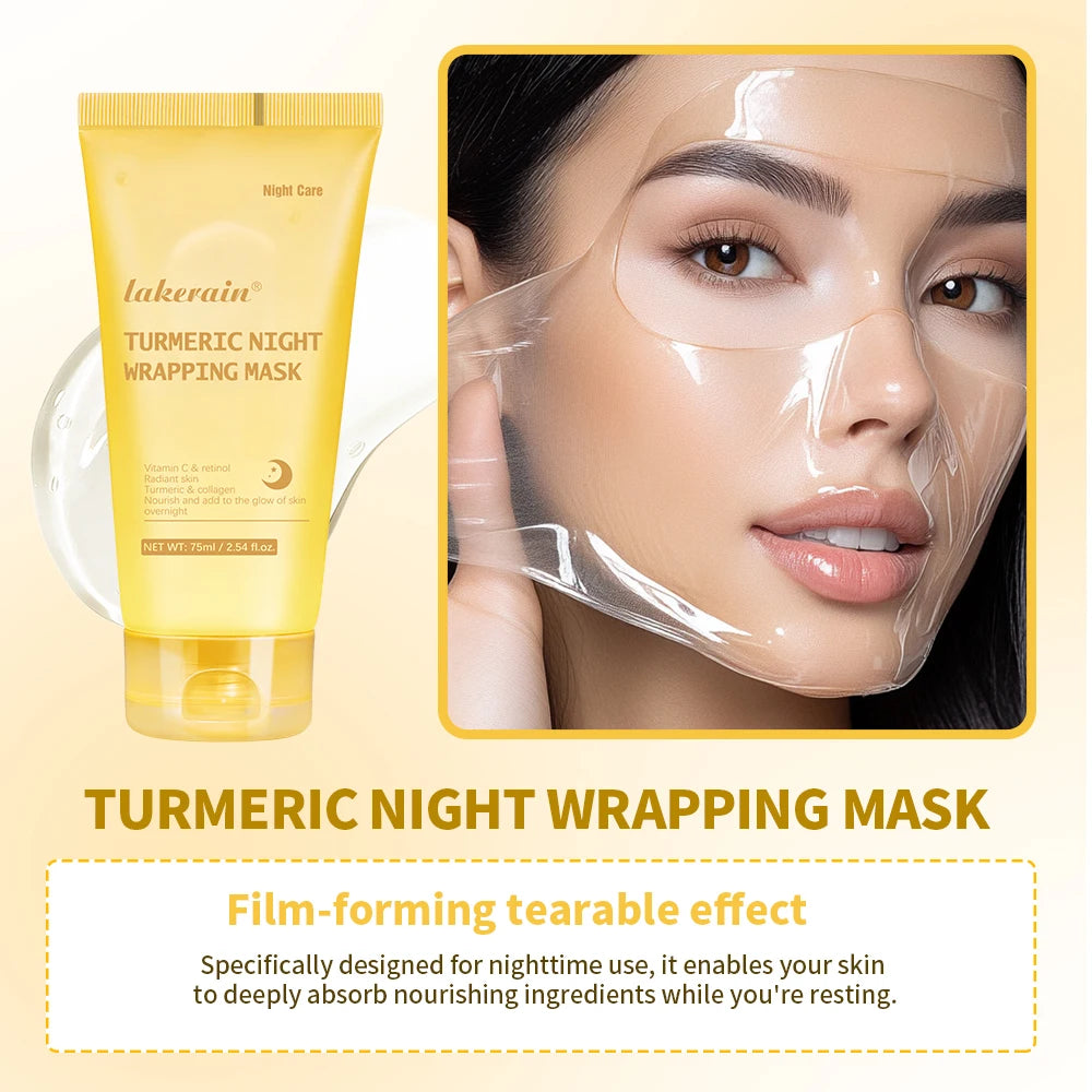 Overnight Wrapping Peel Off Mask Kojic Acid Turmeric Nourishes Hydrolyzed Collagen