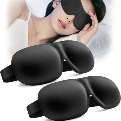 3D Contoured Memory Foam Sleep Mask – Blackout Eye Mask for Deep Rest & Travel