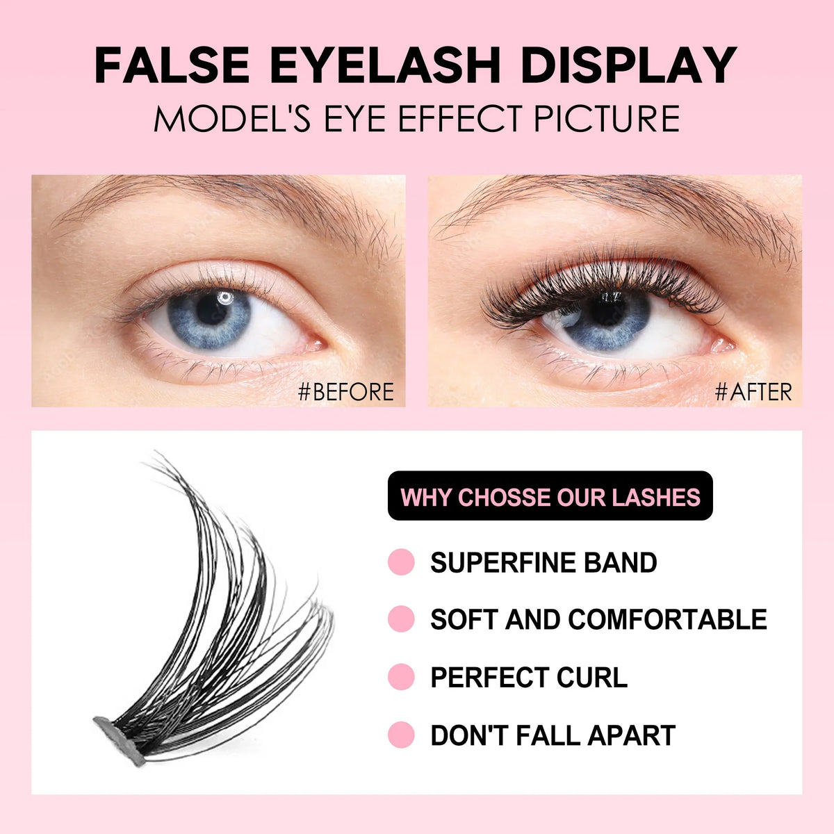 Applying lash clusters at home