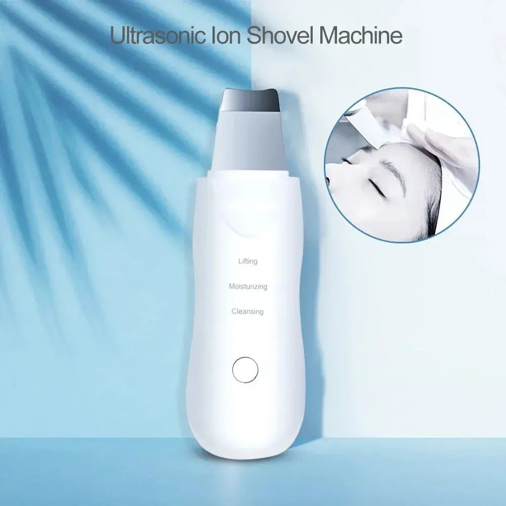 rechargeable ultrasonic facial skin scrubber