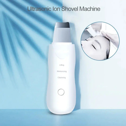 rechargeable ultrasonic facial skin scrubber
