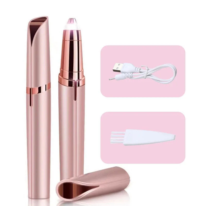 Electric Eyebrow Trimming Tool For Beginners Automatic Electric Eyebrow Trimmer Nose Hair Shaving Brush Scraper