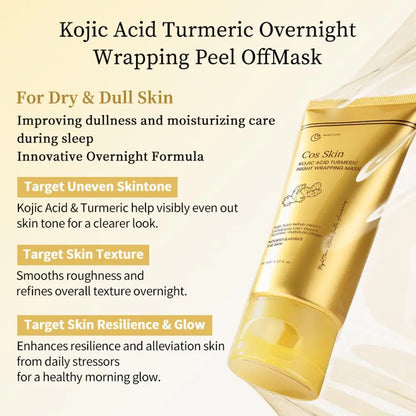 Kojic Acid Turmeric Overnight Wrapping Peel Off Mask Kit Nourish