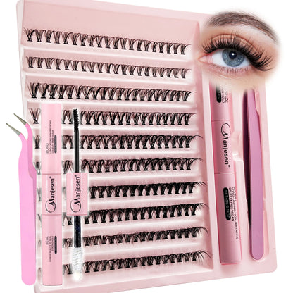 DIY lash cluster extension kit with bond and seal and applicator