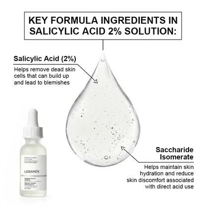 Salicylic Acid 2% Facial Essence, Acne-Fighting Serum for Blemish-Prone,Deep Moisturizing Skin,The Skin Facial Skin Essence New