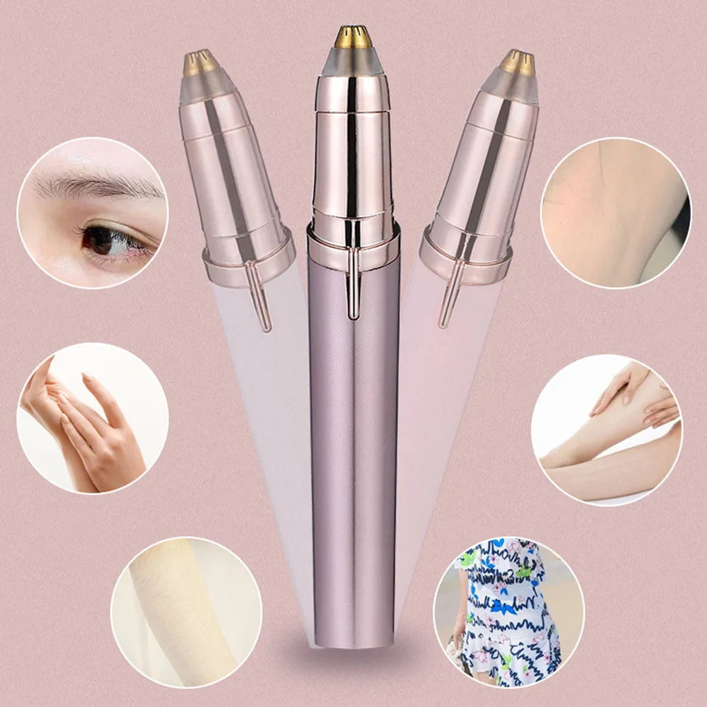 Electric Eyebrow Trimming Tool For Beginners Automatic Electric Eyebrow Trimmer Nose Hair Shaving Brush Scraper
