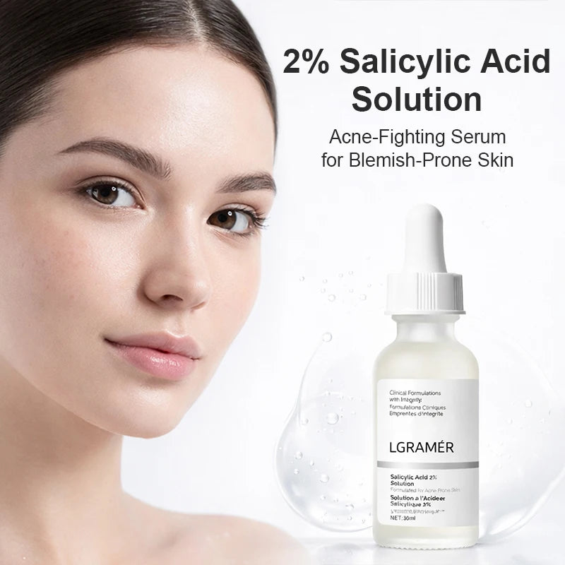 Salicylic Acid 2% Facial Essence, Acne-Fighting Serum for Blemish-Prone,Deep Moisturizing Skin,The Skin Facial Skin Essence New