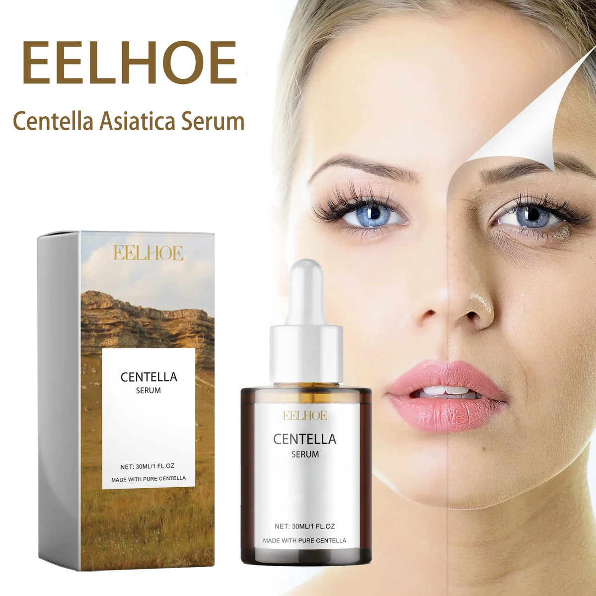 Centella Asiatica Serum 30ml Korean Skincare for Face Hydrating Calming