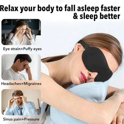 3D Contoured Memory Foam Sleep Mask – Blackout Eye Mask for Deep Rest & Travel