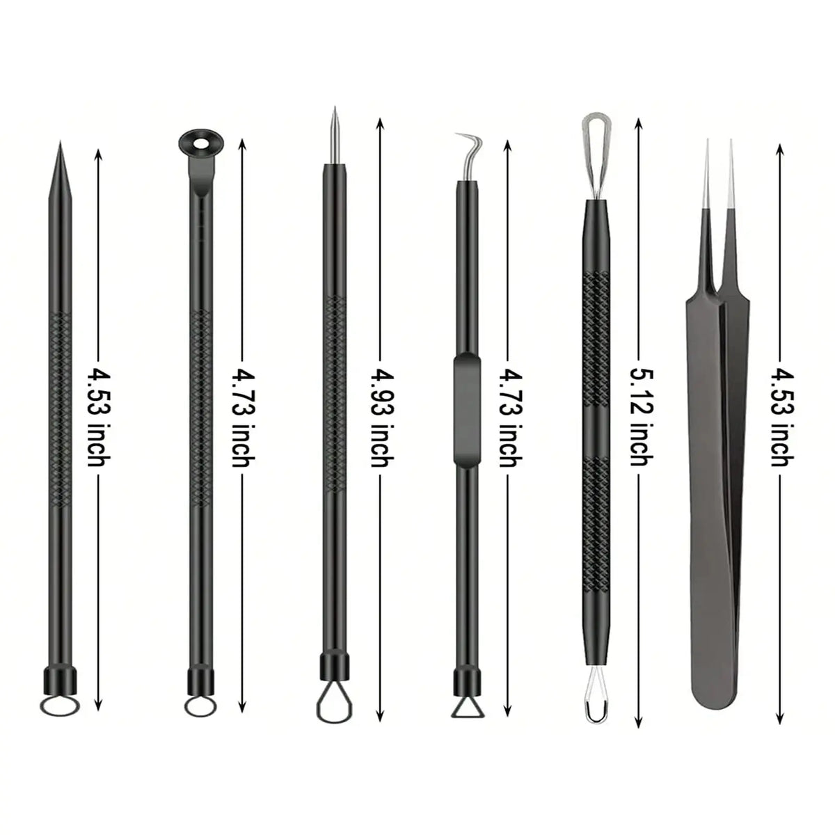 6-piece stainless steel blackhead remover tool set