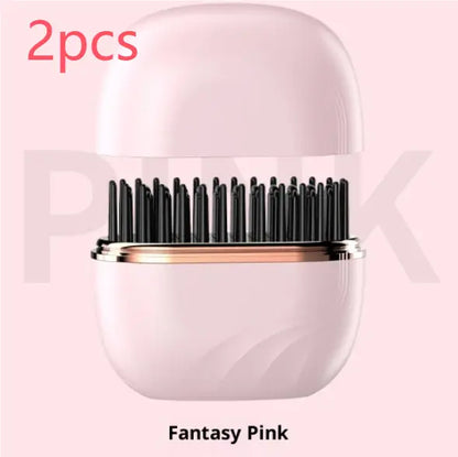 portable wireless hair straightening comb