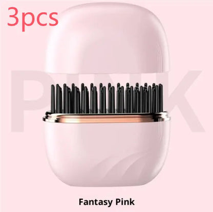portable wireless hair straightening comb